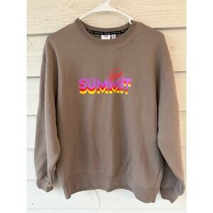 **RARE**PUMA x LAUREN LONDON Summit Crewneck Taupe/Brown Women Size XS NWOT